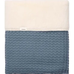 Koeka Ledikantdeken Wafel/Teddy Oslo Bluestone 100x150