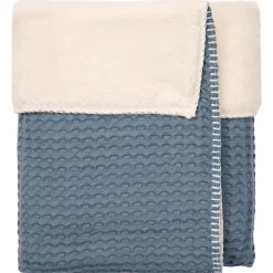 Koeka Ledikantdeken Wafel/Teddy Oslo Bluestone 100x150