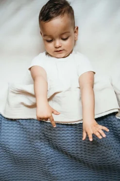 Koeka Ledikantdeken Wafel/Teddy Oslo Bluestone 100x150