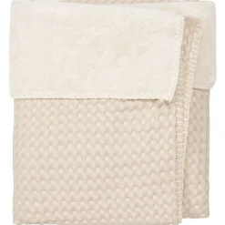 Koeka Ledikantdeken Wafel Teddy Oslo Sand/Pebble 100x150