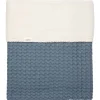 Koeka Wiegdeken Cotton Fleece Wafel Amsterdam Bluestone 100x75