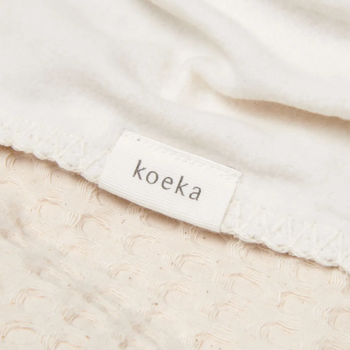 Koeka Wiegdeken Cotton Fleece Wafel Amsterdam Natural 100x75