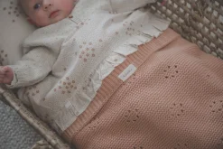 Koeka Wieglaken Ruffle Sunnyside Warm White 80 x 100 cm