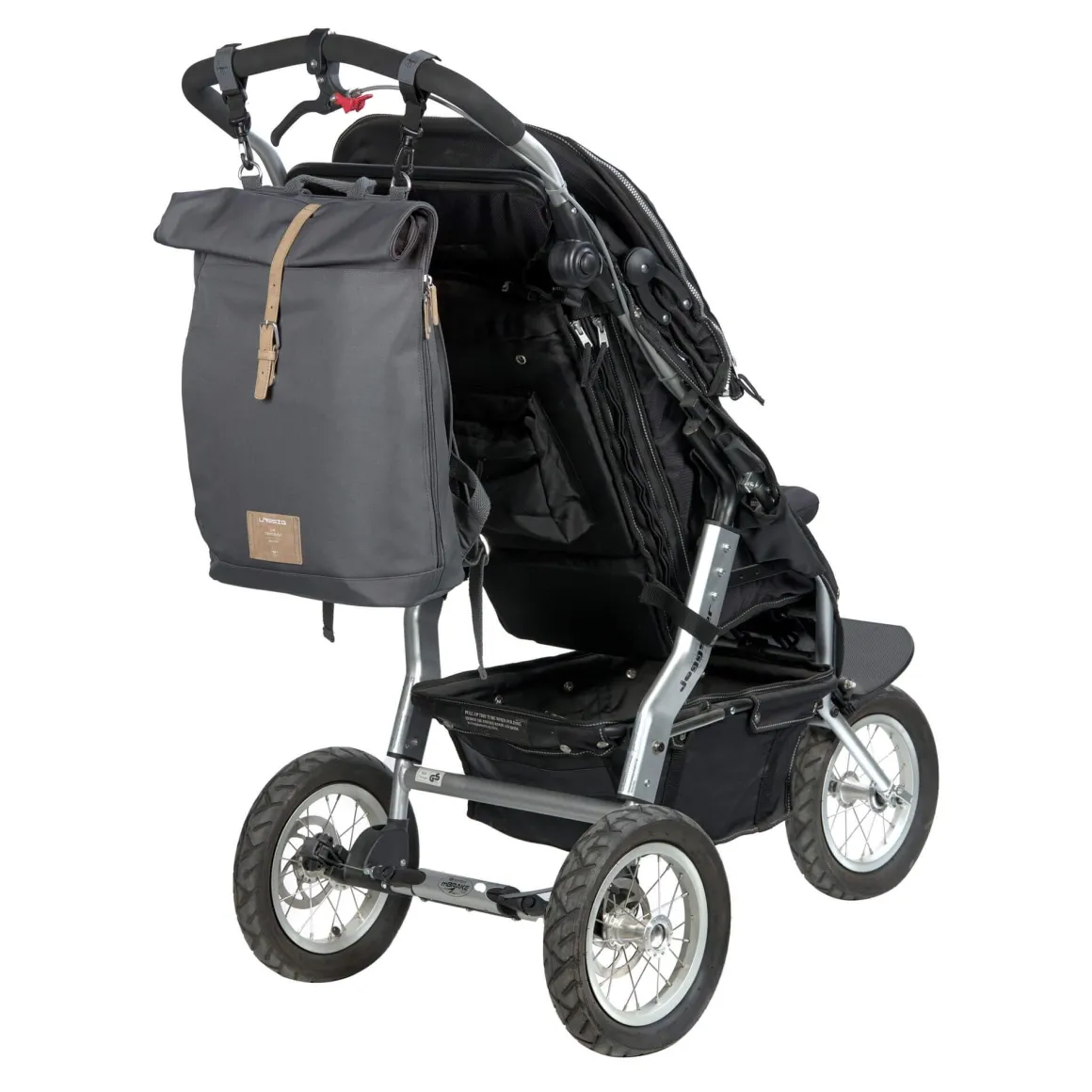 Lassig Backpack Rolltop Antraciet