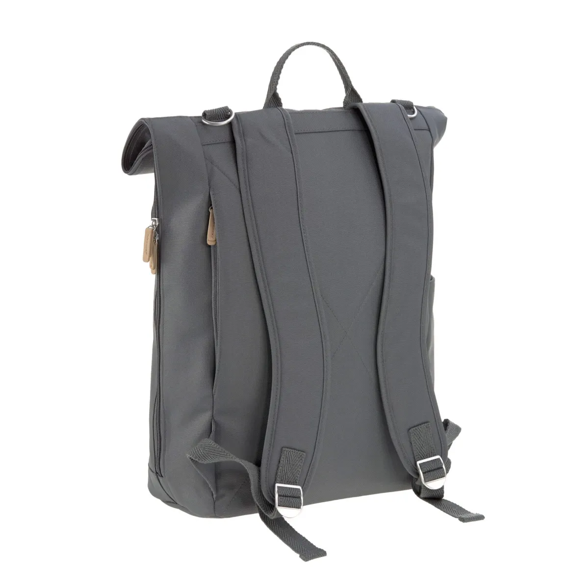Lassig Backpack Rolltop Antraciet