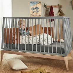 Leander Hoeslakens 2 Stuks Ledikant 60 x 120 cm Cool Grey