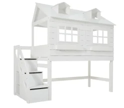 Lifetime Halfhoogslaper Hutbed Met Trapkast Lake House Wit Gelakt