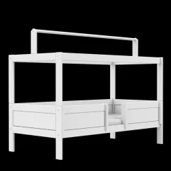 Lifetime 4-in-1 Bed met Dakframe voor Stofdak met Deluxe Lattenbodem Wit