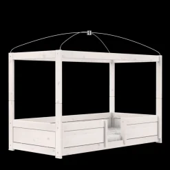 Lifetime 4-in-1 Hemelbed met Standaard Lattenbodem Whitewash