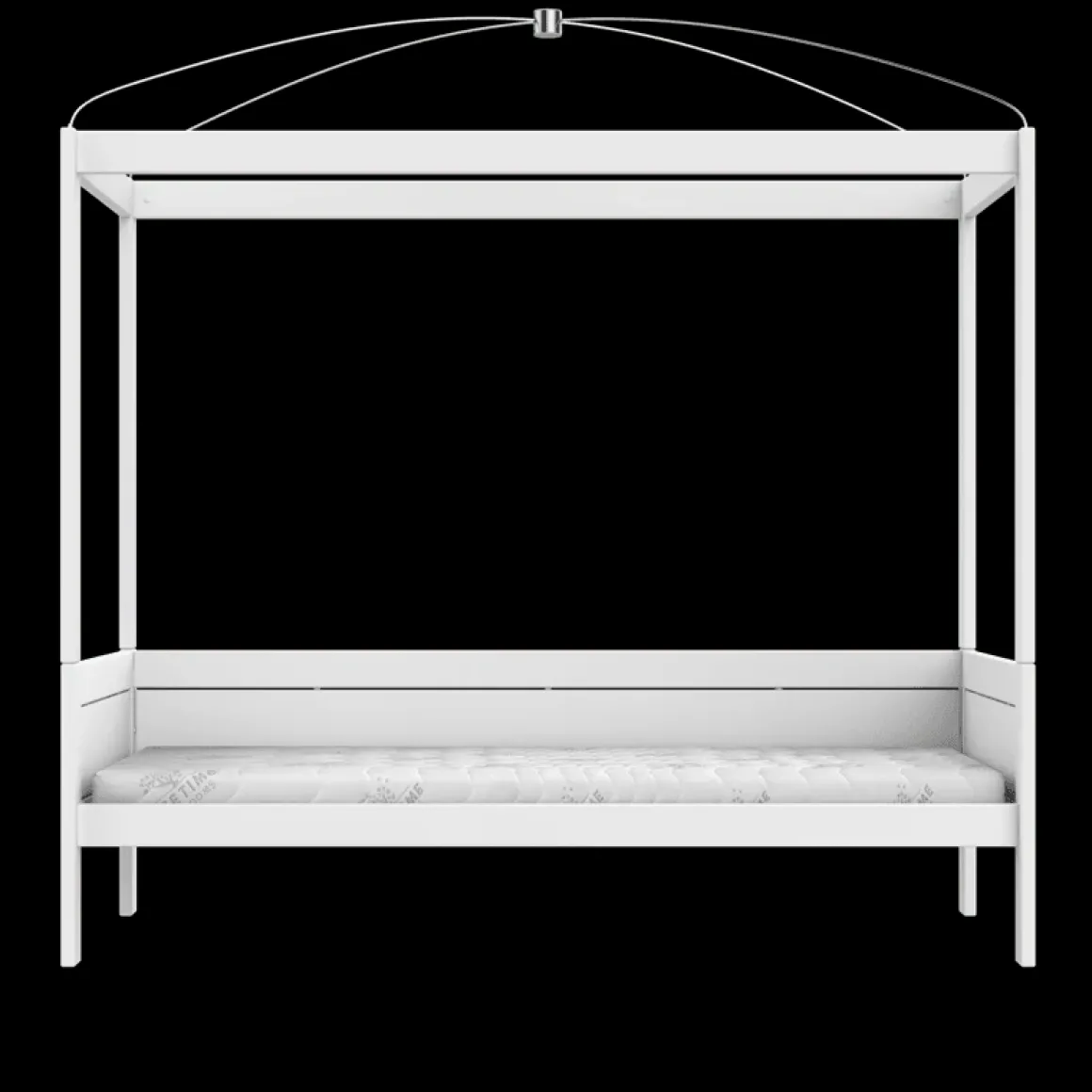 Lifetime Original Eenpersoonshemelbed met Deluxe Lattenbodem Wit