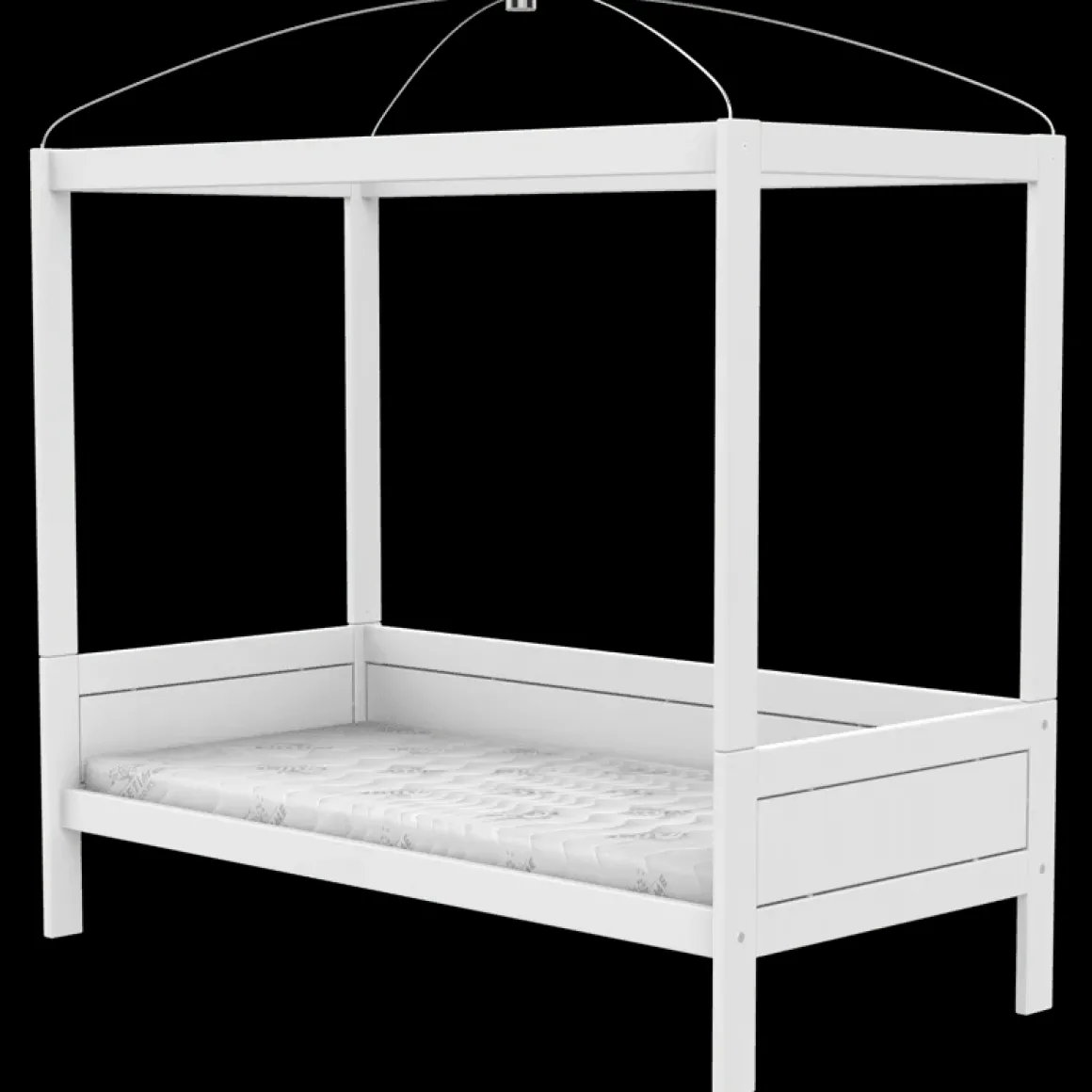 Lifetime Original Eenpersoonshemelbed met Deluxe Lattenbodem Wit