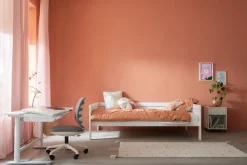 Lifetime Original Eenpersoonsbed met Deluxe Lattenbodem Whitewash 120x200 cm