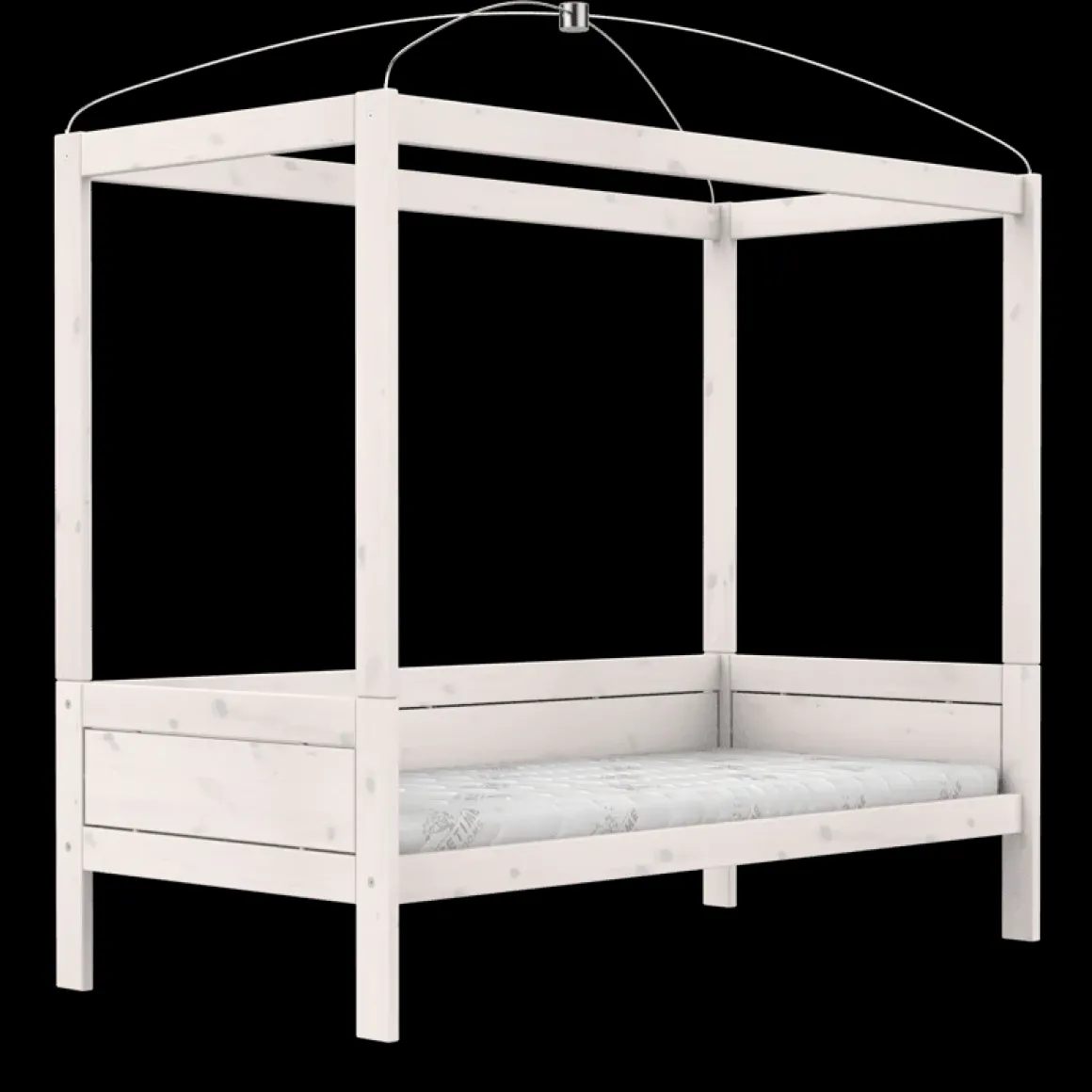 Lifetime Original Eenpersoonshemelbed met Standaard Lattenbodem Whitewash