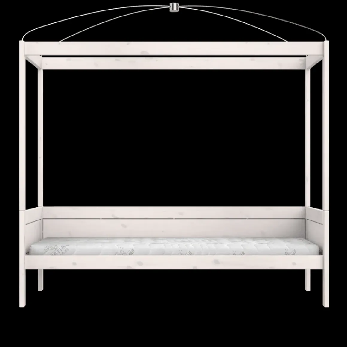 Lifetime Original Eenpersoonshemelbed met Standaard Lattenbodem Whitewash