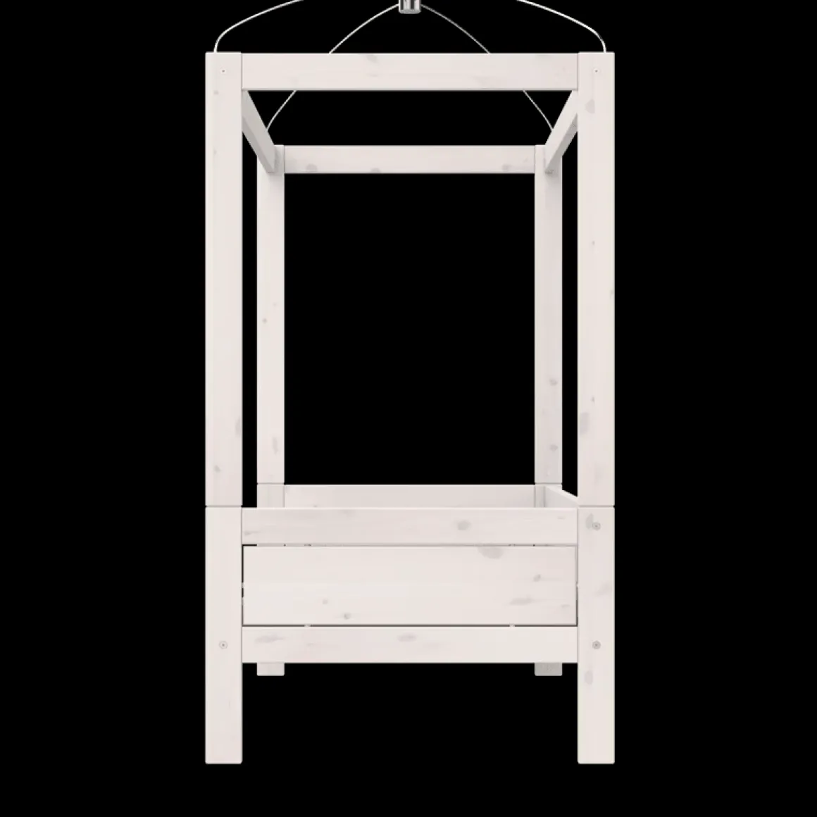 Lifetime Original Eenpersoonshemelbed met Standaard Lattenbodem Whitewash