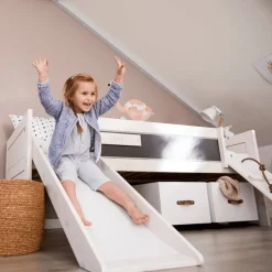 Lifetime Original Kajuitbed Climb & Slide met Deluxe Lattenbodem Whitewash