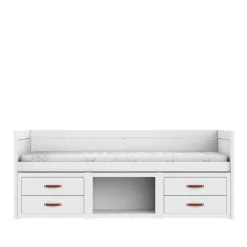 Lifetime Original Kajuitbed met Opberging met Deluxe Lattenbodem Wit