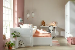 Lifetime Original Kajuitbed met Logeerbed en Bedlade met Standaard Lattenbodem Whitewash