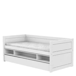 Lifetime Original Kajuitbed met Bedlade en Opbergbox met Standaard Lattenbodem Wit