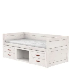 Lifetime Original Kajuitbed met Opberging met Standaard Lattenbodem Whitewash