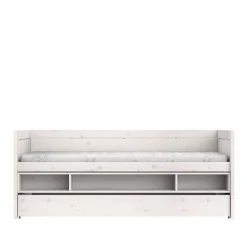 Lifetime Original Kajuitbed met Bedlade en Opbergbox met Standaard Lattenbodem Whitewash