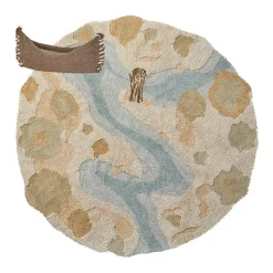Lifetime Rond Vloerkleed Canoe Adventure/3D Tufted