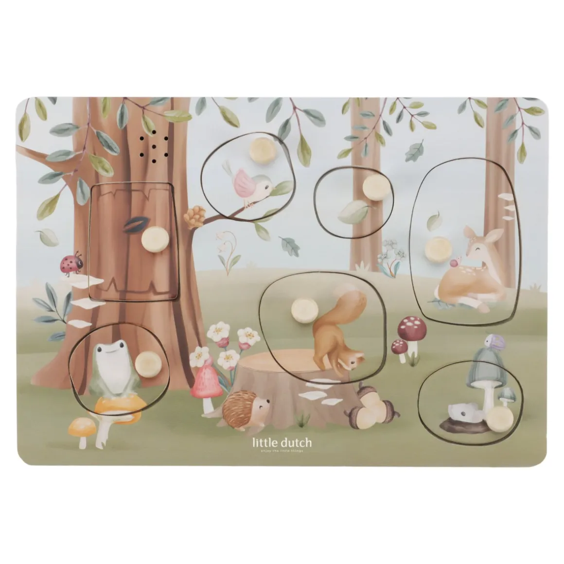 Little Dutch Geluidenpuzzel Forest Friends FSC