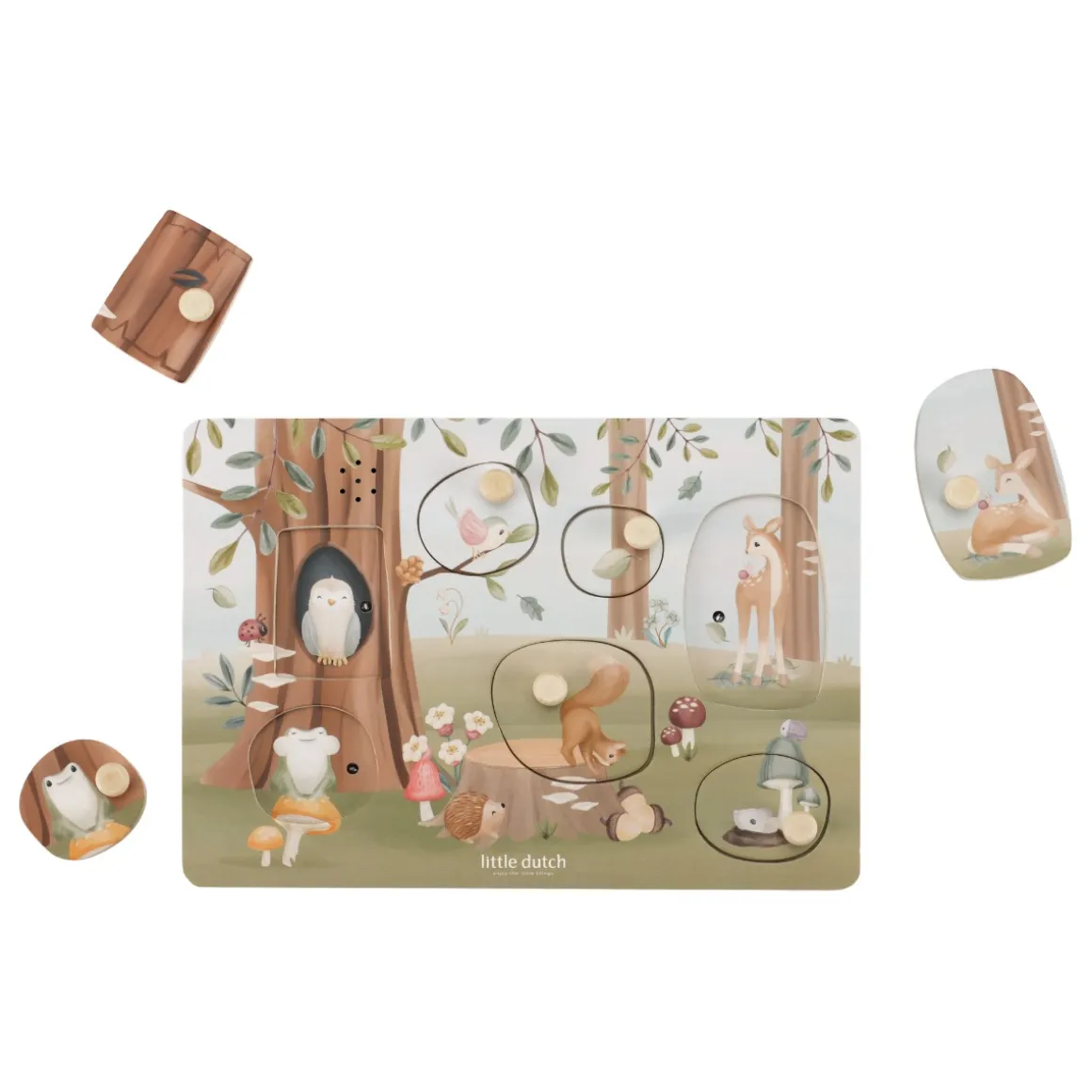 Little Dutch Geluidenpuzzel Forest Friends FSC