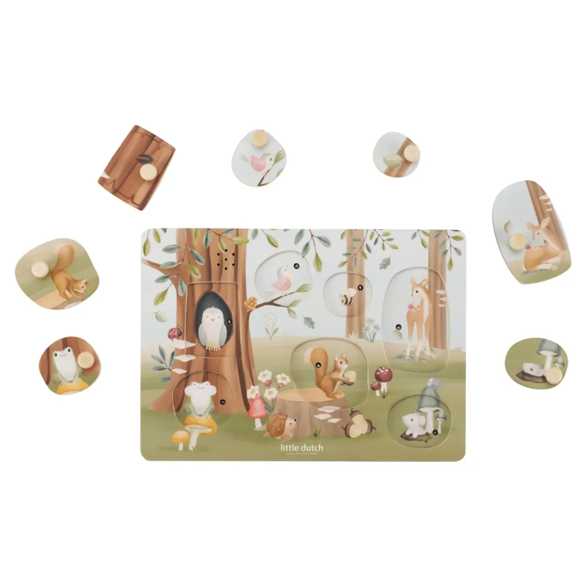 Little Dutch Geluidenpuzzel Forest Friends FSC