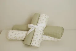 Little Dutch Swaddle Doeken Set Hydrofiel 70x70 Blueberry Leaves/Sage