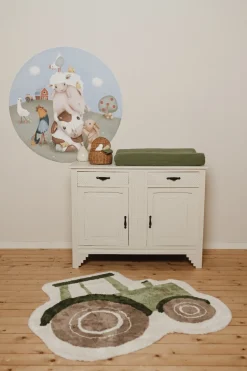 Little Dutch Vloerkleed Tractor 100x100 cm