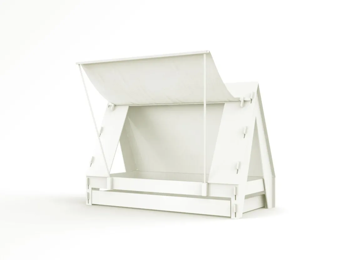 Mathy by Bols Tentbed met Slaaplade Wit 90 x 200 cm