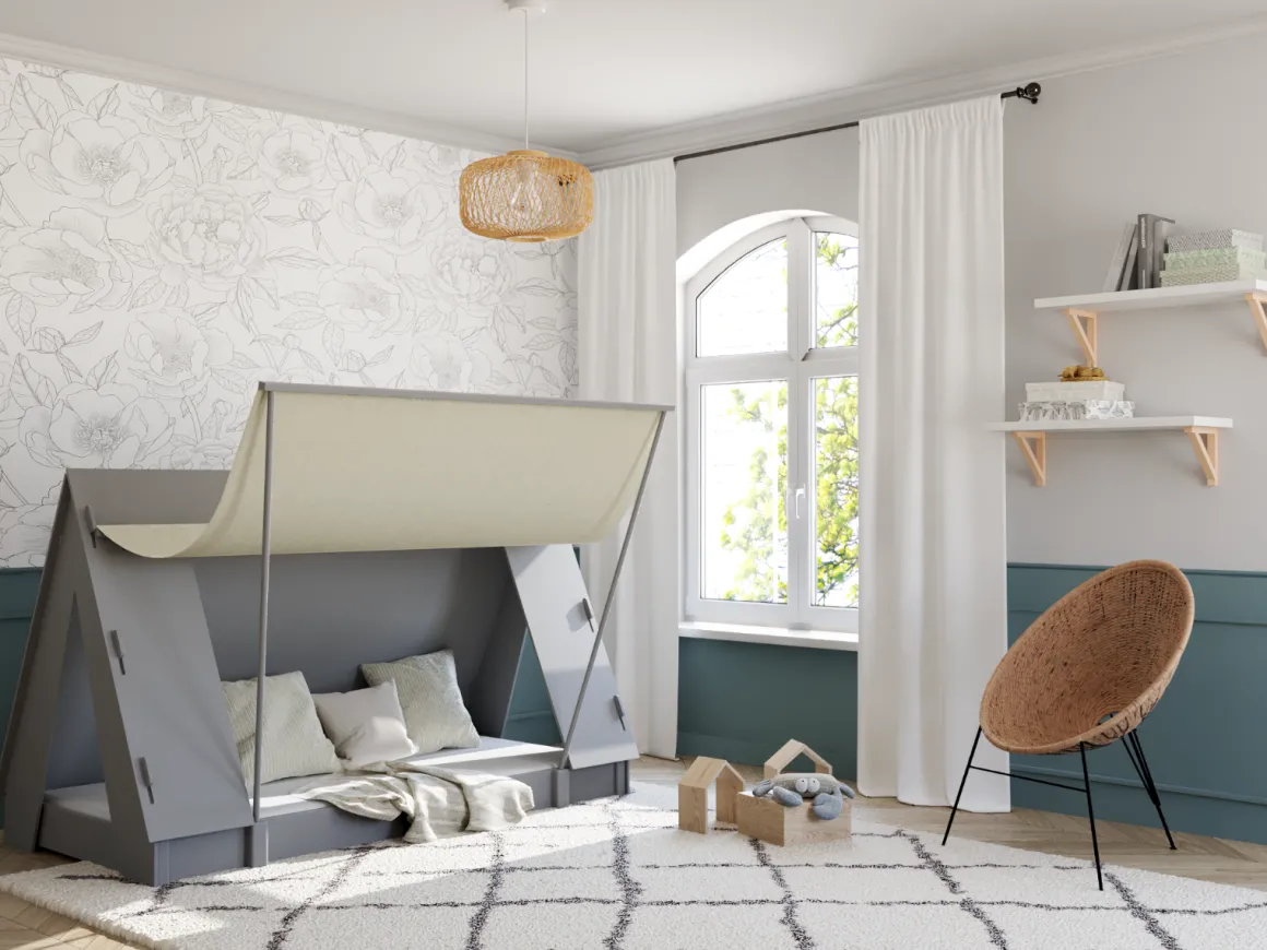 Mathy by Bols Tentbed met Slaaplade Wit 90 x 200 cm