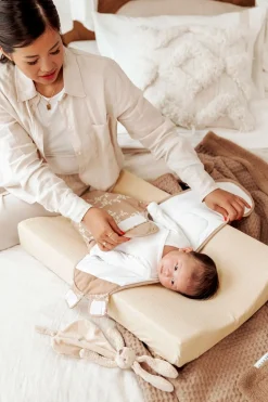 Meyco Baby Branches Swaddlemeyco Inbakerdoek Gevoerd Sand 0-3 Maanden