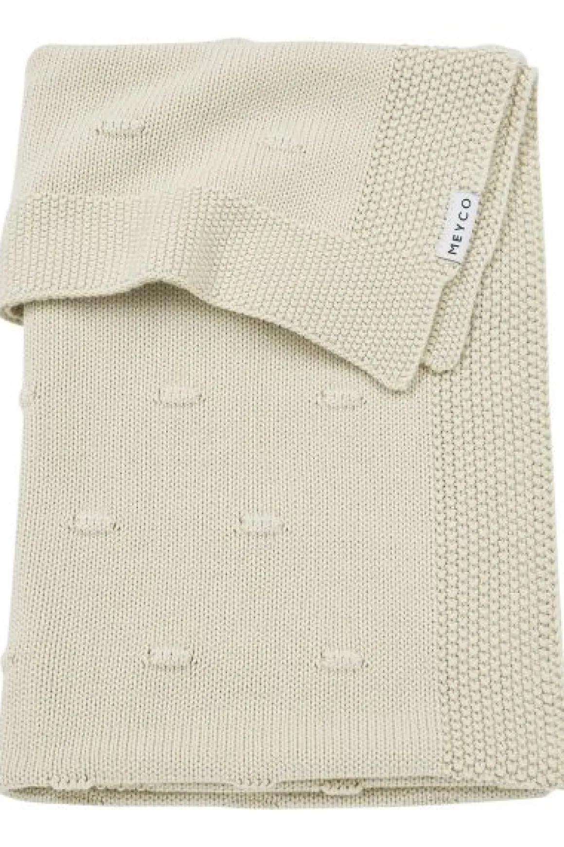 Meyco Baby Knots Ledikant Deken Soft Sand 100x150 cm