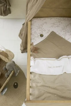 Meyco Baby Knots Ledikant Deken Soft Sand 100x150 cm