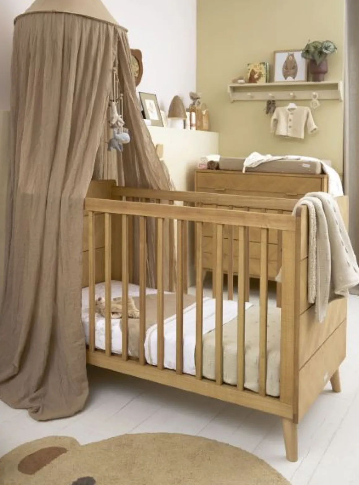 Meyco Baby Knots Ledikant Deken Soft Sand 100x150 cm