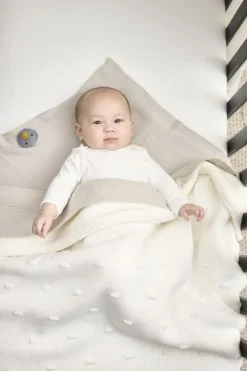 Meyco Baby Knots Teddy Ledikant Deken Offwhite 100x150 cm