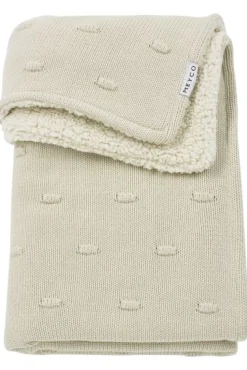 Meyco Baby Knots Teddy Ledikant Deken Soft Sand 100x150 cm