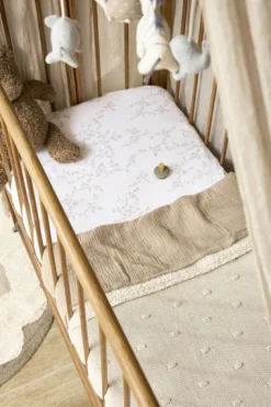 Meyco Baby Knots Teddy Ledikant Deken Soft Sand 100x150 cm