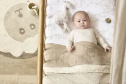 Meyco Baby Knots Teddy Ledikant Deken Soft Sand 100x150 cm