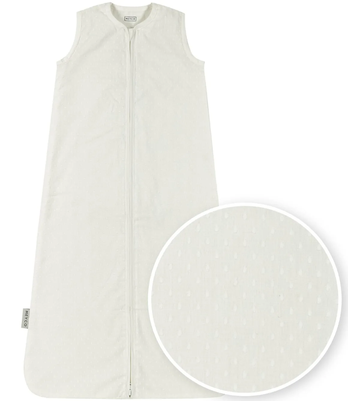 Meyco Baby Plume Baby Zomerslaapzak Offwhite - 90cm