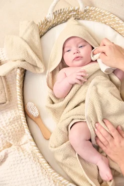 Meyco Baby Popcorn Badcape Soft Sand 75x75cm