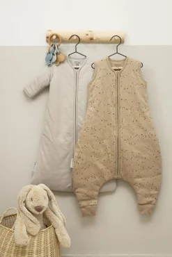 Meyco Baby Rib Spot Baby Winter Slaapoverall Jumper - Toffee Melange - 80 cm