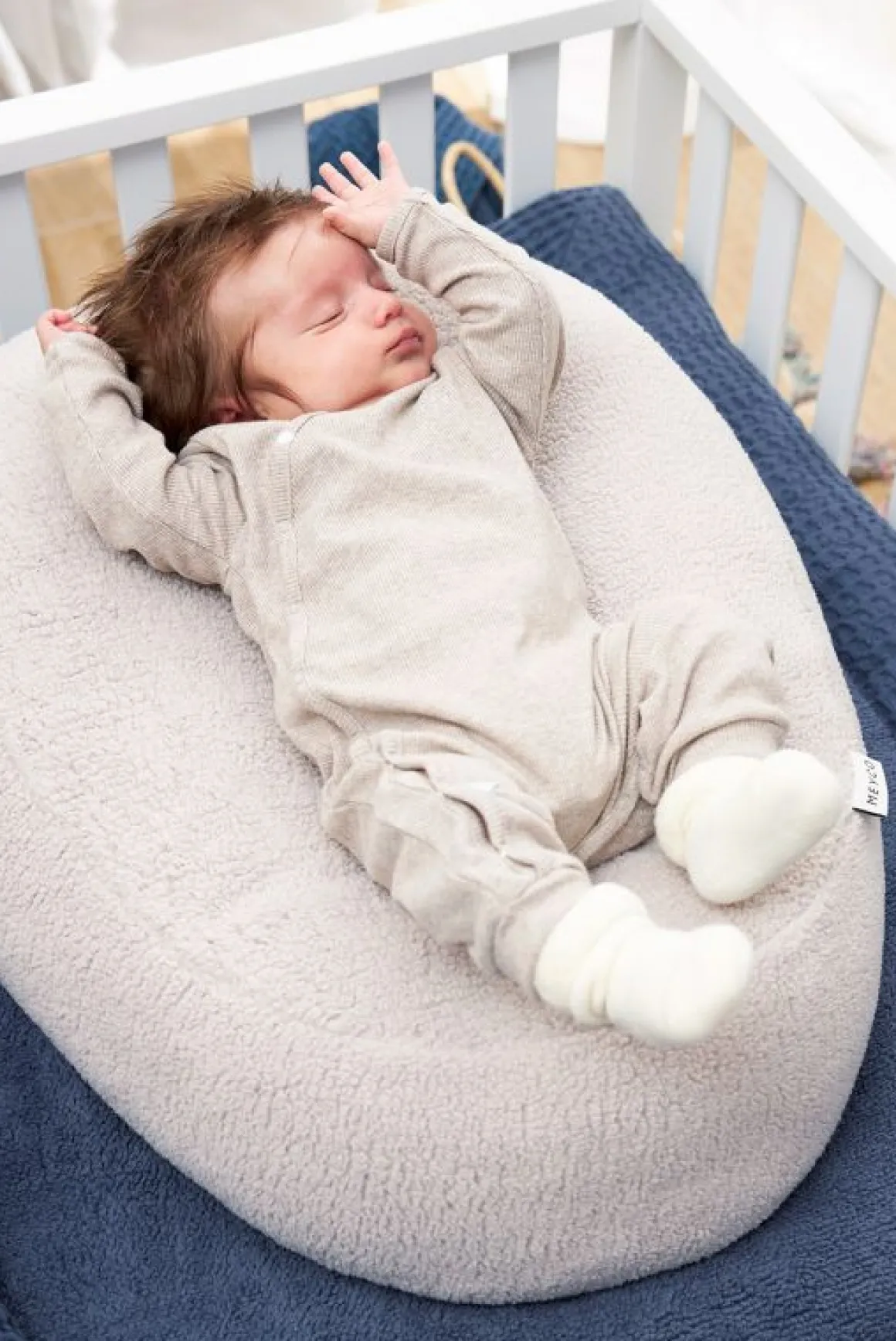Meyco Baby Teddy Relaxhoes voor Voedingskussen - Greige