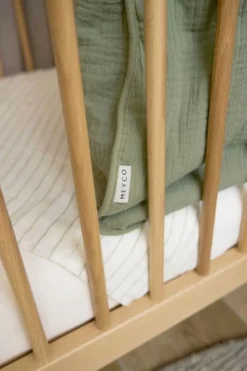 Meyco Baby Uni Baby Slaapzak Gevoerd Pre-Washed Hydrofiel Olive Green 70cm