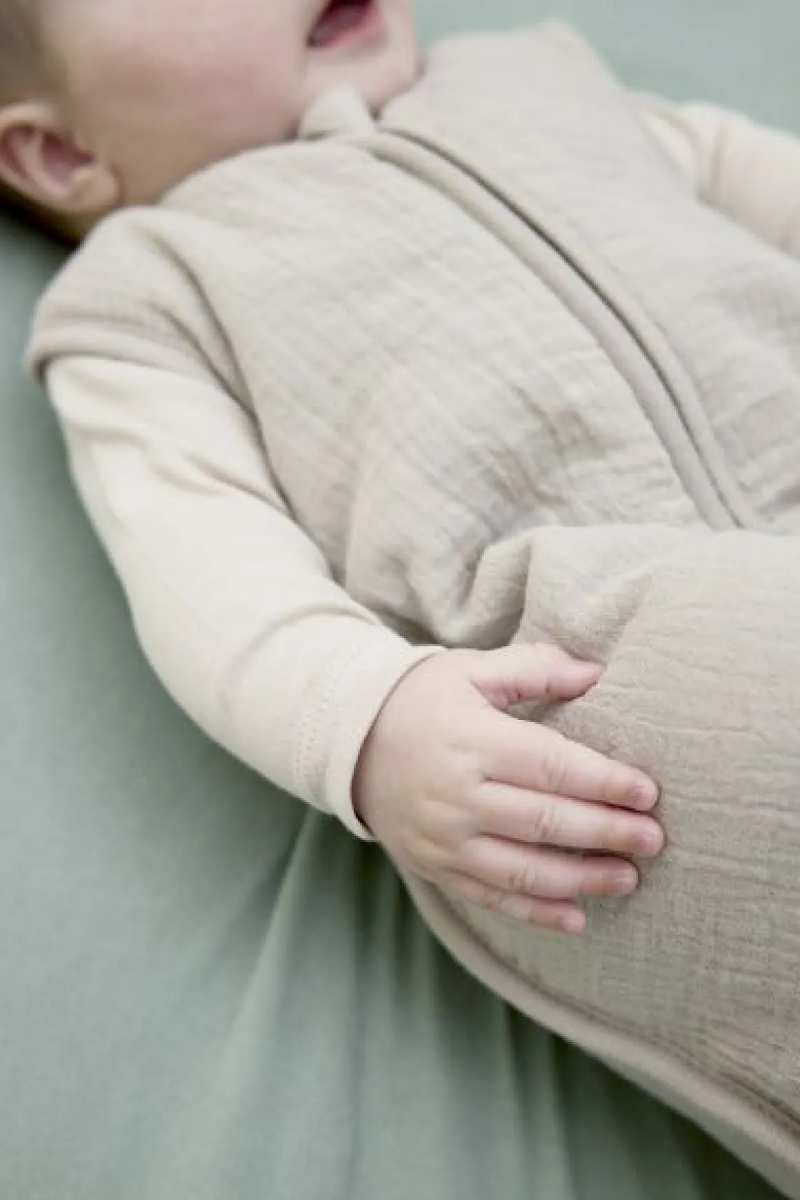 Meyco Baby Uni Baby Slaapzak Gevoerd Pre-Washed Hydrofiel Greige 90cm