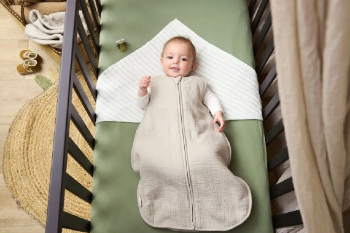 Meyco Baby Uni Baby Slaapzak Gevoerd Pre-Washed Hydrofiel Greige 90cm