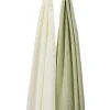 Meyco Baby Uni Hydrofiele Swaddles 2-Pack Natural/Soft Olive 120x120cm