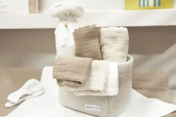 Meyco Baby Uni Hydrofiele Doeken 3-pack Offwhite/Soft Sand/Taupe - 70x70cm